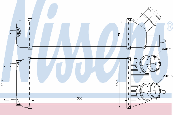 96613 Nissens radiador de intercooler