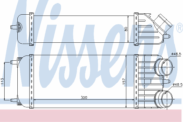 96612 Nissens radiador de intercooler