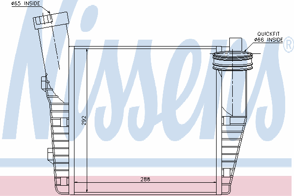 96637 Nissens radiador de intercooler