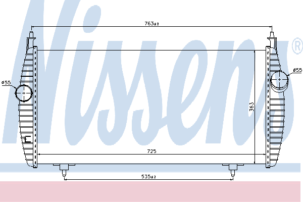 96617 Nissens radiador de intercooler