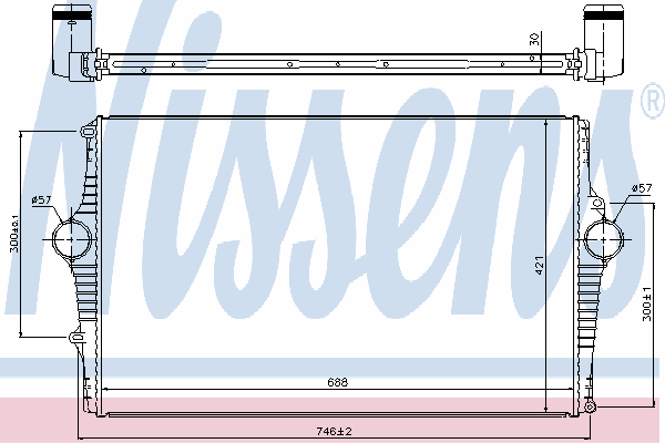 969002 Nissens radiador de intercooler