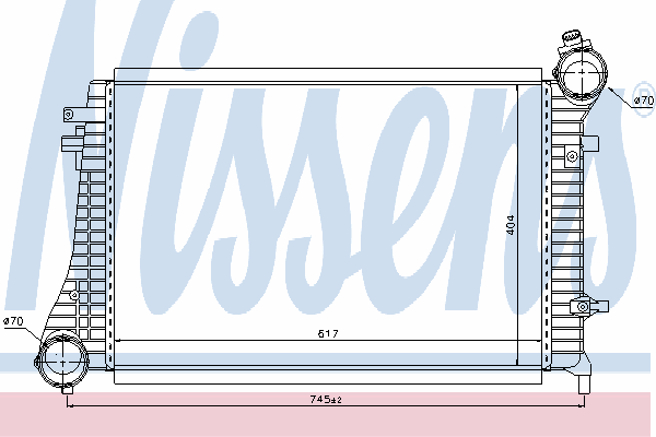 96619 Nissens radiador de intercooler