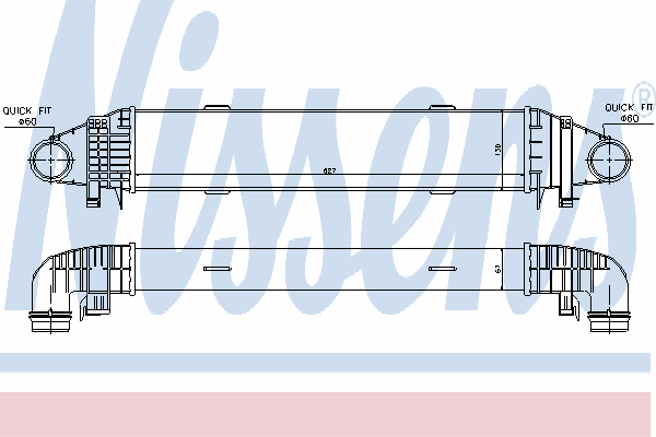 Radiador de intercooler 96598 Nissens