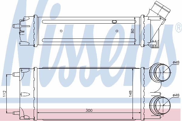 96627 Nissens radiador de intercooler