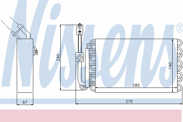 92003 Nissens vaporizador de aparelho de ar condicionado