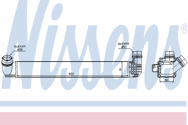 96545 Nissens radiador de intercooler