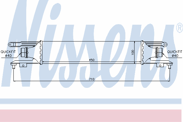 96589 Nissens radiador de intercooler