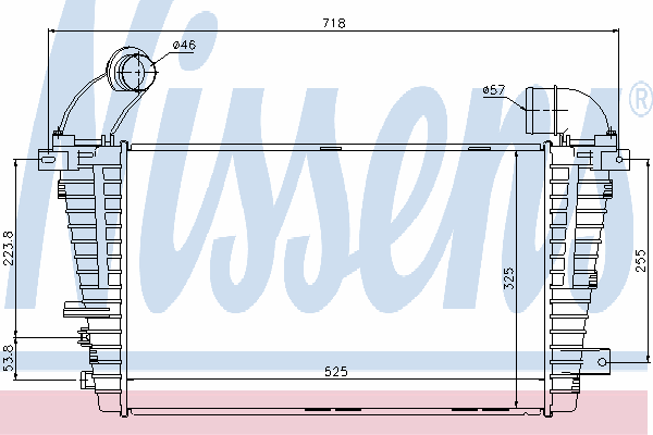 96590 Nissens radiador de intercooler