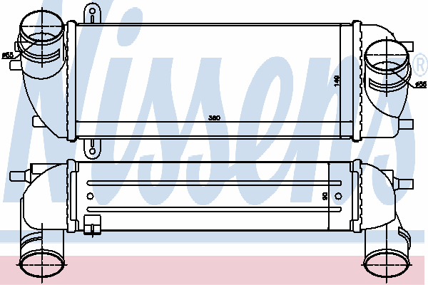 96559 Nissens radiador de intercooler