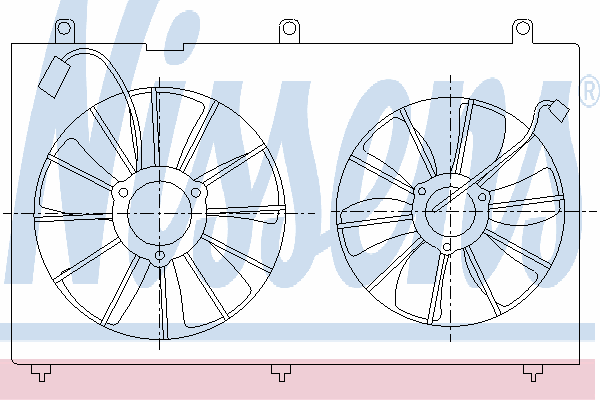 85270 Nissens ventilador elétrico de esfriamento montado (motor + roda de aletas)