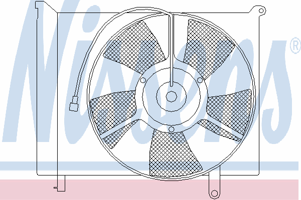 Ventilador elétrico de aparelho de ar condicionado montado (motor + roda de aletas) para Daewoo Lanos (KLAT)