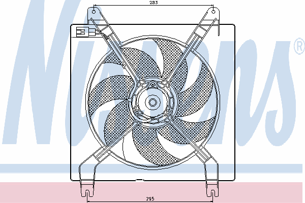 85353 Nissens difusor do radiador de esfriamento, montado com motor e roda de aletas