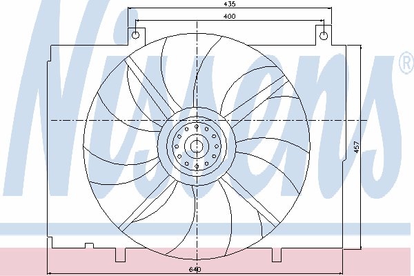 Difusor do radiador de esfriamento, montado com motor e roda de aletas para Mercedes CLK (C208)