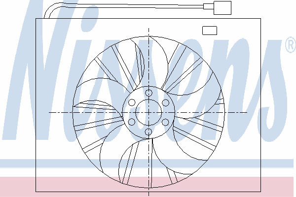 Ventilador elétrico de aparelho de ar condicionado montado (motor + roda de aletas) 85295 Nissens