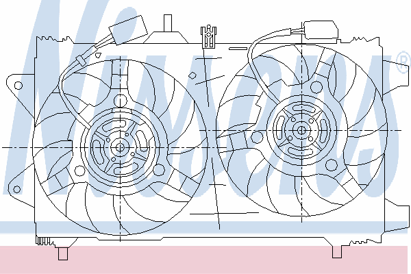 Difusor do radiador de esfriamento, montado com motor e roda de aletas 85161 Nissens