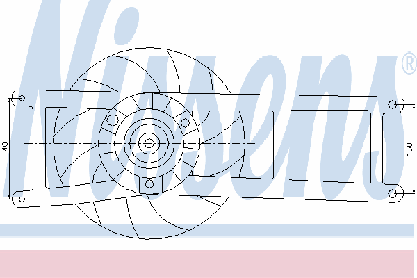 85145 Nissens ventilador elétrico de esfriamento montado (motor + roda de aletas)