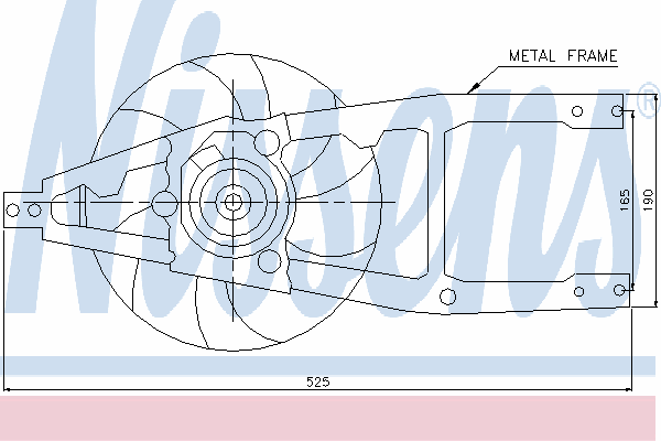 Ventilador elétrico de esfriamento montado (motor + roda de aletas) 85139 Nissens