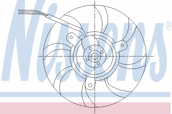 85548 Nissens ventilador elétrico de esfriamento montado (motor + roda de aletas)