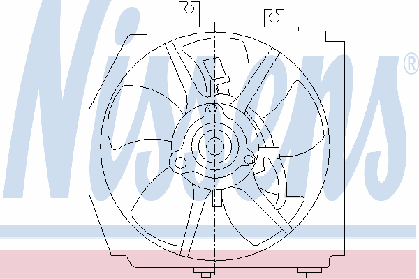 Difusor do radiador de esfriamento, montado com motor e roda de aletas 85381 Nissens