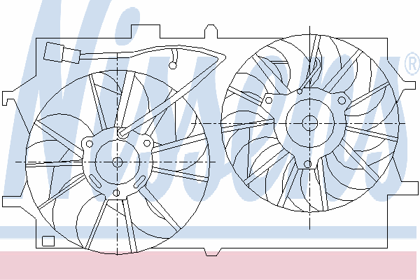 85394 Nissens ventilador elétrico de esfriamento montado (motor + roda de aletas)