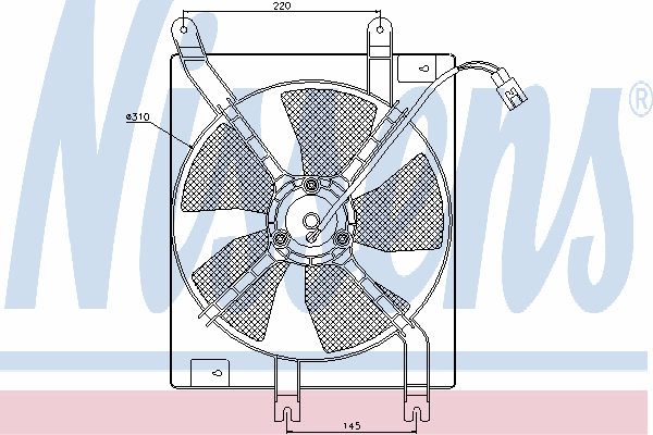 96553377 Market (OEM) ventilador elétrico de aparelho de ar condicionado montado (motor + roda de aletas)