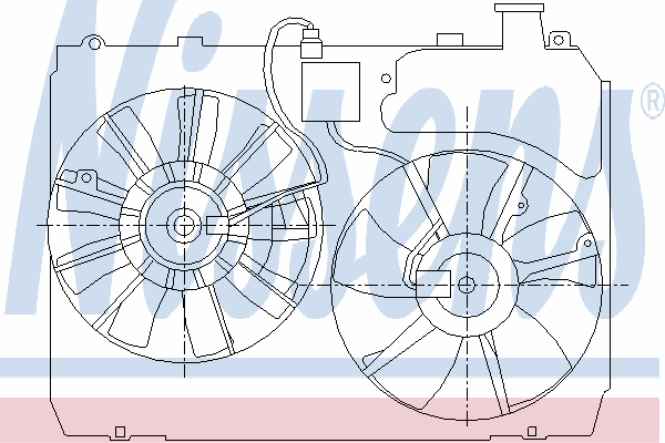 Ventilador (roda de aletas) do radiador de esfriamento esquerdo 85413 Nissens