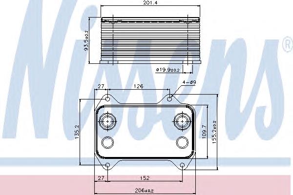 90690 Nissens radiador de óleo