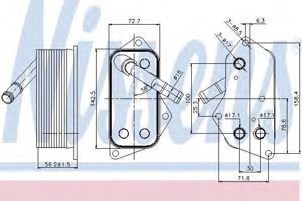 06362 Metalcaucho radiador de óleo (frigorífico, debaixo de filtro)