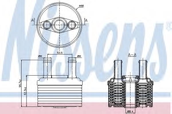 90664 Nissens radiador de esfriamento, caixa automática de mudança