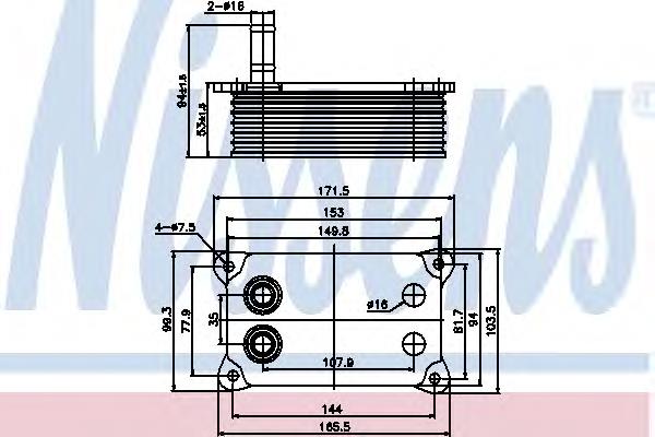 3218L81 Polcar radiador de óleo (frigorífico, debaixo de filtro)