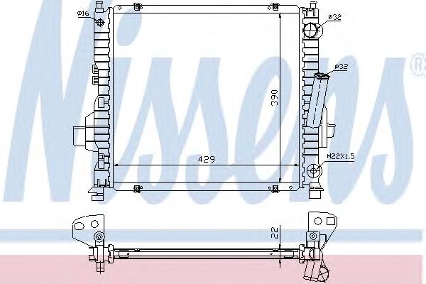 63984 Nissens radiador de esfriamento de motor