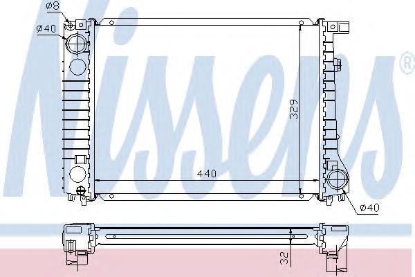 Radiador de esfriamento de motor 60797 Nissens