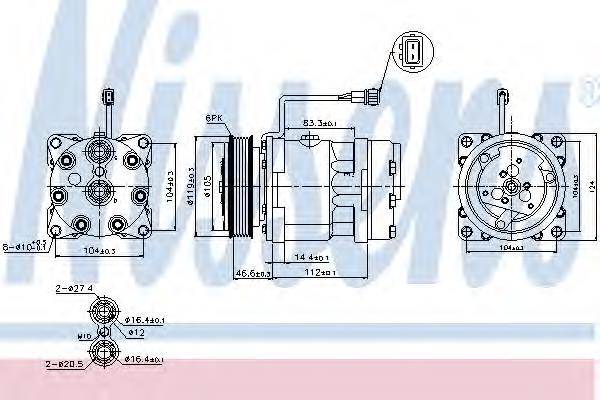 89083 Nissens compressor de aparelho de ar condicionado