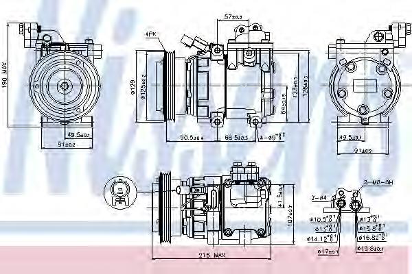 89085 Nissens compressor de aparelho de ar condicionado