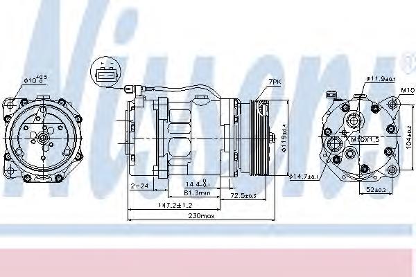 89118 Nissens compressor de aparelho de ar condicionado