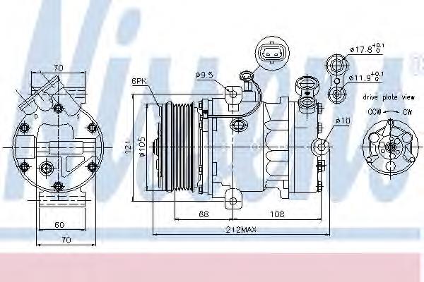 89042 Nissens compressor de aparelho de ar condicionado