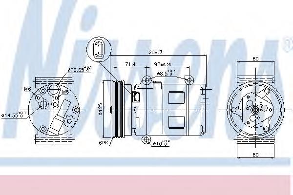 89072 Nissens compressor de aparelho de ar condicionado