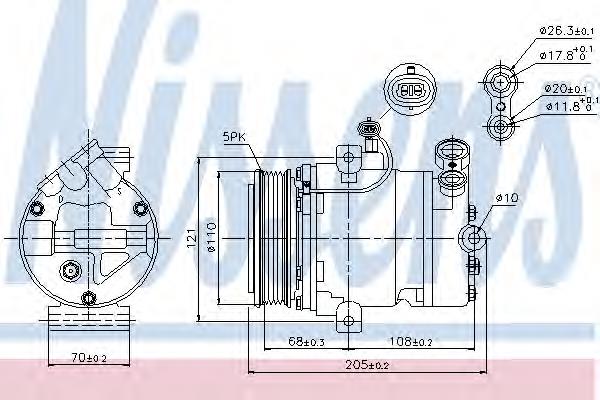 89197 Nissens compressor de aparelho de ar condicionado