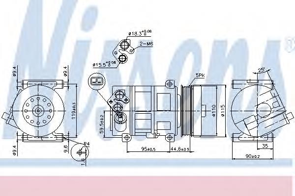 89202 Nissens compressor de aparelho de ar condicionado