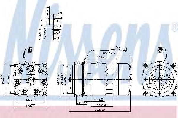 89141 Nissens compressor de aparelho de ar condicionado