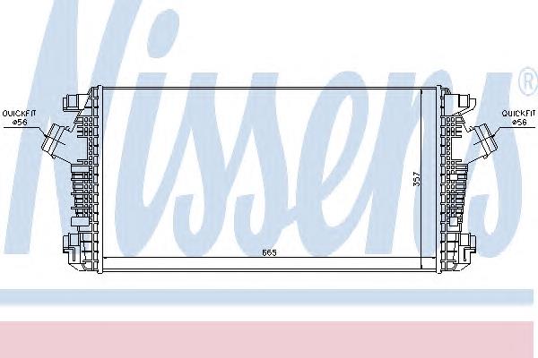 96557 Nissens radiador de intercooler