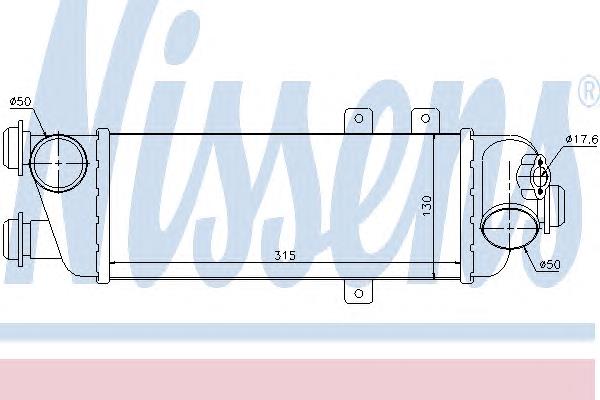 96562 Nissens radiador de intercooler