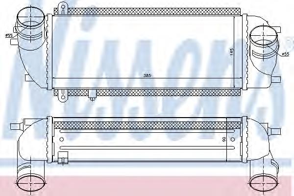 96537 Nissens radiador de intercooler