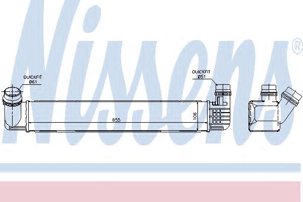 96543 Nissens radiador de intercooler