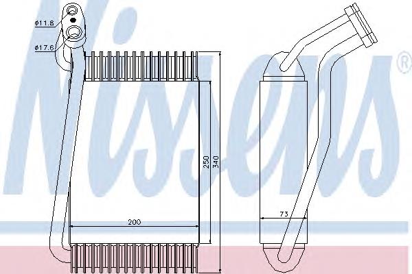 Vaporizador de aparelho de ar condicionado para Skoda SuperB (3U4)