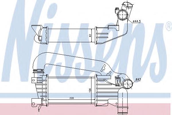 96592 Nissens radiador de intercooler