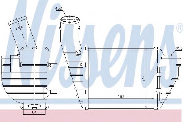 96691 Nissens radiador de intercooler