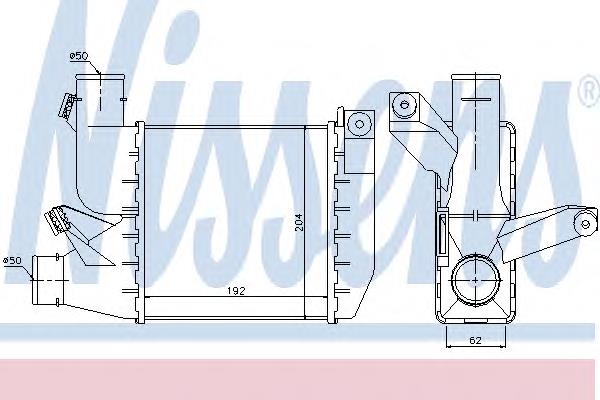 Radiador de intercooler 96697 Nissens