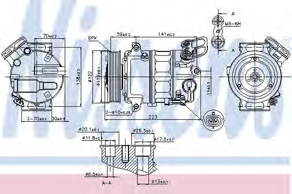 89420 Nissens compressor de aparelho de ar condicionado