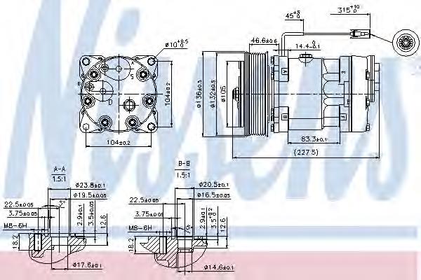 89411 Nissens compressor de aparelho de ar condicionado